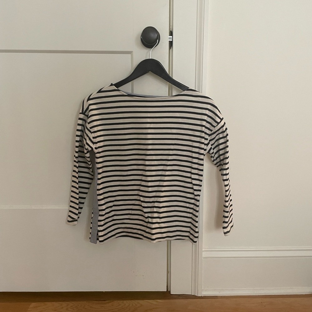 Blue and white stripe sweater